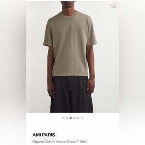 Ami BEIGE COTTON AMI DE COEUR T-SHIRT